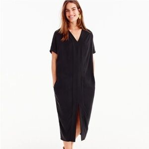 Universal Standard Levana Satin Kaftan Dress Black 2XS M